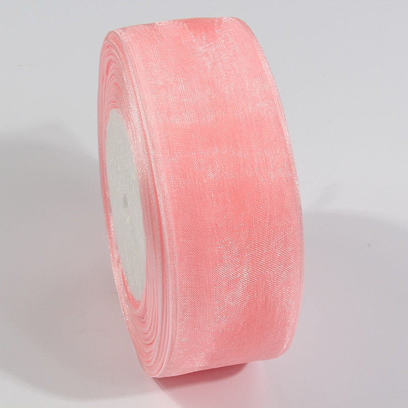 Organza Ribbons, Various Colours, 6 mm, 10 mm, 10 Yards (please choose size and colour)