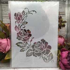 Floral Design Layering Stencils, Various Designs, 29 cm, A4 - Craft World 