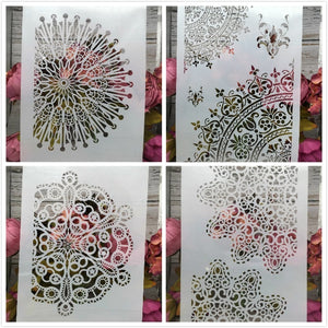 Parisian-Style Layering Stencils, Various Designs, A4, 4 Piece Sets - Craft World 