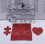 Heart Jigsaw Puzzle Metal Cutting Die, 9.3 cm x 13.4 cm/3.66 in x 5.27 in