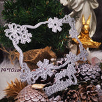 Merry Christmas Frame Metal Cutting Die, Size on Photo