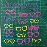 Fun Glasses Metal Cutting Dies, 13 Pieces, 10 cm x 8.5 cm/3.93 in x 3.34 in