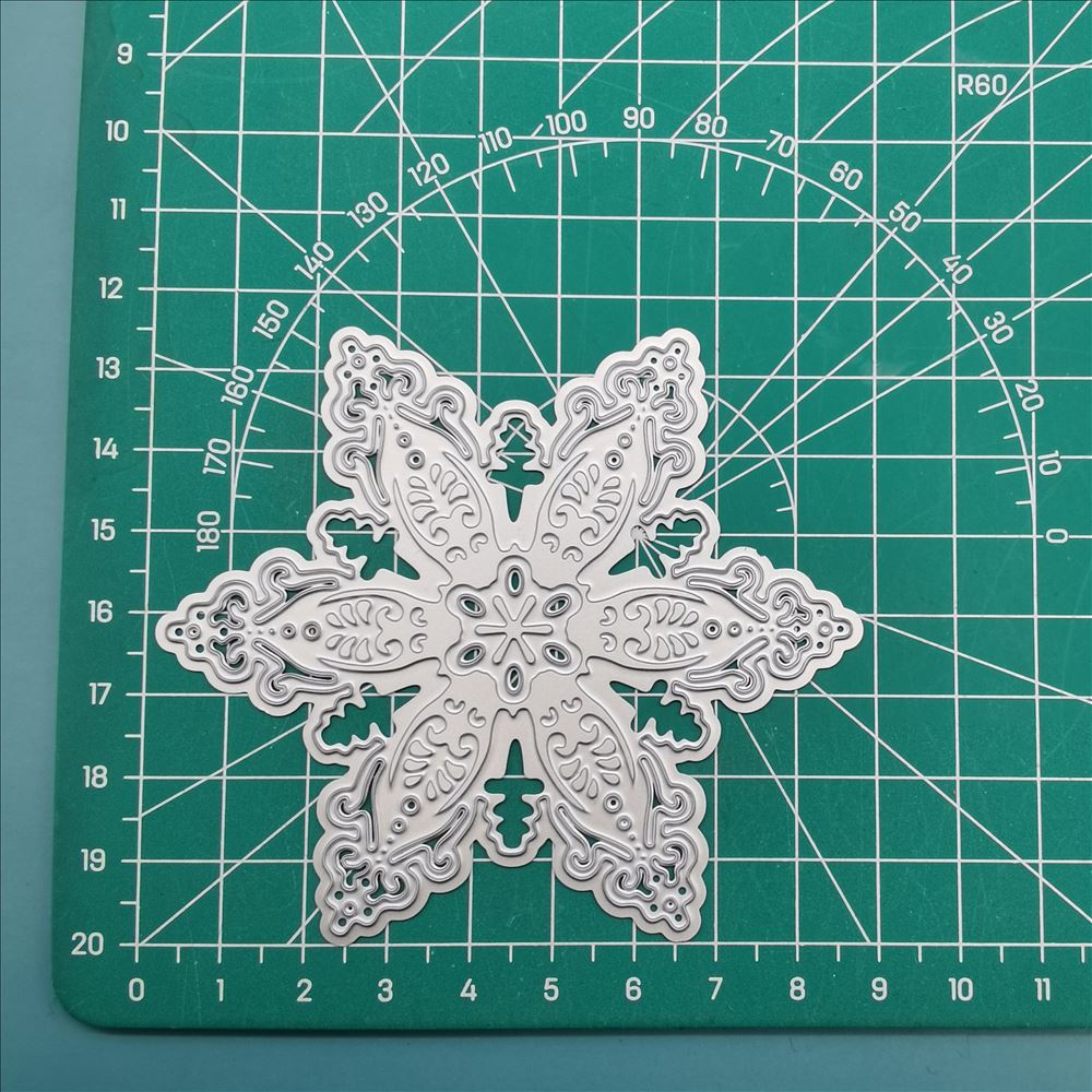 Delicate Snowflake Metal Cutting Die, Size on Photo