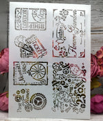 Parisian-Style Layering Stencils, Various Designs, A4, 4 Piece Sets - Craft World 