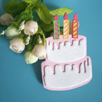 Beautiful Occasion Cake Metal Cutting Die, 12.2 cm x 8.4 cm/4.80 in x 3.30 in