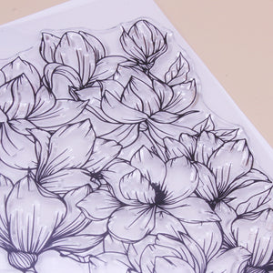 Magnolia Bloom Transparent Stamp, 11 cm x 16 cm/4.33 in x 6.29 in - Craft World 