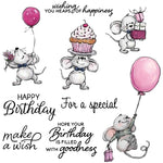 Sweet Mouse/Birthday Greetings Transparent Stamps