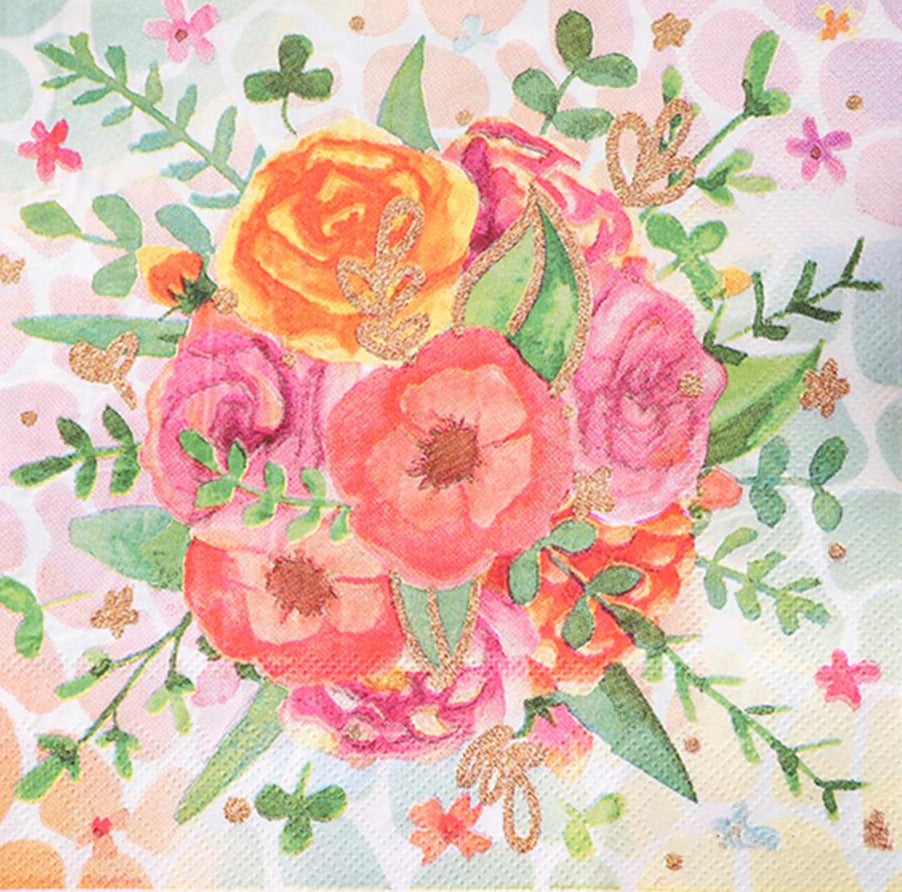 Beautiful Floral Vintage Decoupage Papers, 33 cm, 20 Pieces