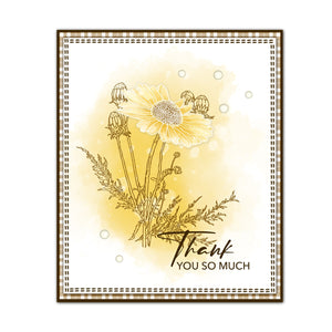 Beautiful Blooming Wild Flowers Transparent Stamps, Stamp and Die Set (please order items separately)