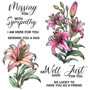 Delightful Lily Transparent Stamps, Stamp and Die Set (please order items separately)