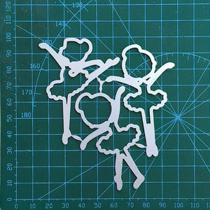 Beautiful Ballet Girls Metal Cutting Dies, 8.5 cm x 9.2 cm/3/34 in x 3.62 in