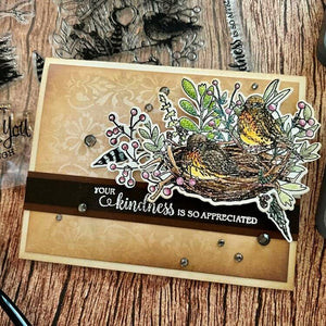 Birds of Friendship Transparent Stamps/Metal Cutting Die Set (please order items separately)