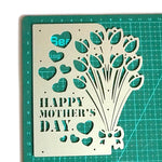 Gorgeous Mother's Day Metal Cutting Die, 11 cm x 13.2 cm/4.33 in x 5.19 in