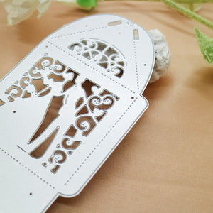 Wedding Gift Box Metal Cutting Die, 7.6 cm x 18 cm/2.99 in x 7.08 in