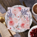 Rose/Lavender Decoupage Papers, 33 cm, 20 Pieces