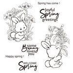 Springtime/Easter Transparent Stamps, Stamp and Die Set (please order items separately)