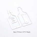 Message in a Bottle Metal Cutting Die, Size on Photos