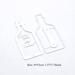 Message in a Bottle Metal Cutting Die, Size on Photos