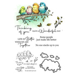 Birdies on a Branch Transparent Stamps, Stamp and Die Set (please order items separately)