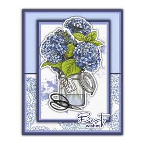 Stunning Vase of Flowers Transparent Stamps, Stamp and Die Set (please order items separately)