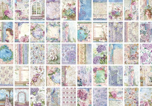 Vintage-Style Patterned Paper, Various Designs, 50 Patterns, 100 Sheets, 13.7 cm x 9.4 cm