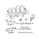 Birdies on a Branch Transparent Stamps, Stamp and Die Set (please order items separately)