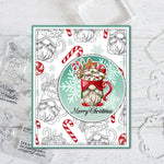 Cute Christmas Gnome Transparent Stamps/Stamp and Die Set (please order items separately)