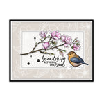 Spring Birds Transparent Stamp/Cutting Die Set/11 cm x 16 cm/12.6 cm x 10.2 cm - Craft World 