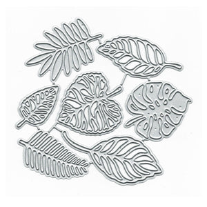 Seven Leafy Designs Metal Cutting Dies, 9.7 cm x 10.2 cm/3.81 in x 4.01 in