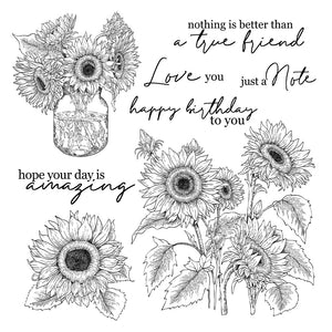 Brilliant Sunflowers Transparent Stamps