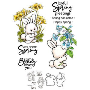 Springtime/Easter Transparent Stamps, Stamp and Die Set (please order items separately)