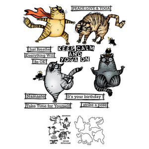 Funny Cats Transparent Stamps, Stamp and Die Set (please order items separately)