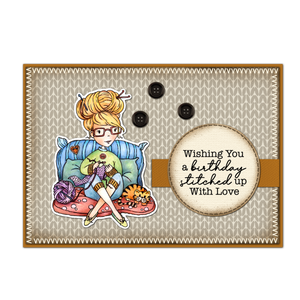 Knitting Time Transparent Stamps, Stamp and Die Set (please order items separately)