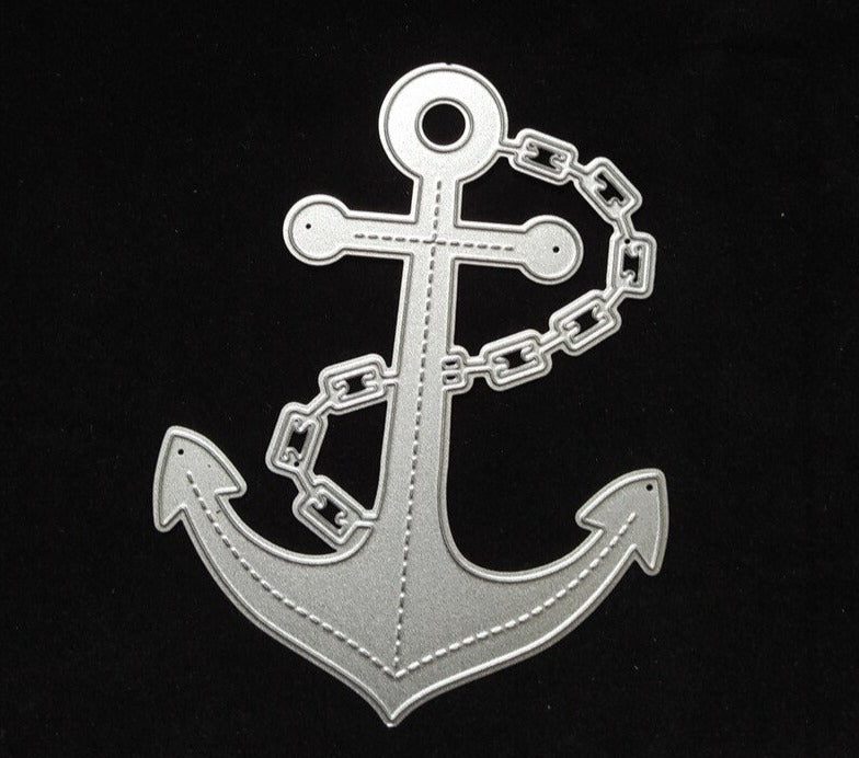 Cute Anchor Metal Cutting Die, 15 cm x 12 cm/5.90 in x 4.72 in