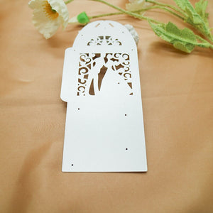 Wedding Gift Box Metal Cutting Die, 7.6 cm x 18 cm/2.99 in x 7.08 in