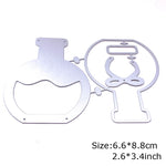 Perfume Decanter Bottle Metal Cutting Die, 6.6 cm x 8.8 cm/2.6 in x 3.4 in