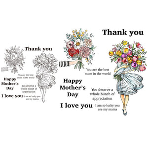 Mother's Day Transparent Stamps, Stamp and Die Set (please order items separately)