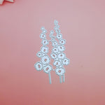 Charming Hollyhock Metal Cutting Die, Size on Photo