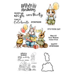 Happy Birthday Animals Transparent Stamps, Stamp and Die Set (please order items separately)