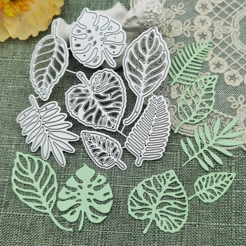 Seven Leafy Designs Metal Cutting Dies, 9.7 cm x 10.2 cm/3.81 in x 4.01 in