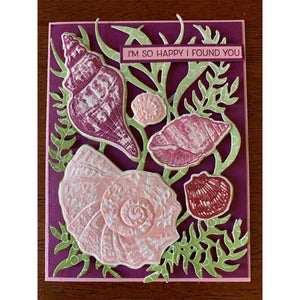 Gorgeous Seashell 3-D Embossing Folder, 16.5 cm x 11.4 cm/6.5 in x 4.5 in