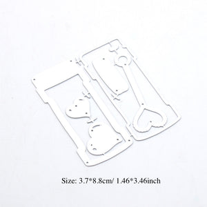 Bubble Shaker Metal Cutting Die, 3.7 cm x 8.8 cm/1.46 in x 3.46 in