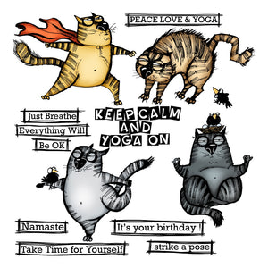 Funny Cats Transparent Stamps, Stamp and Die Set (please order items separately)