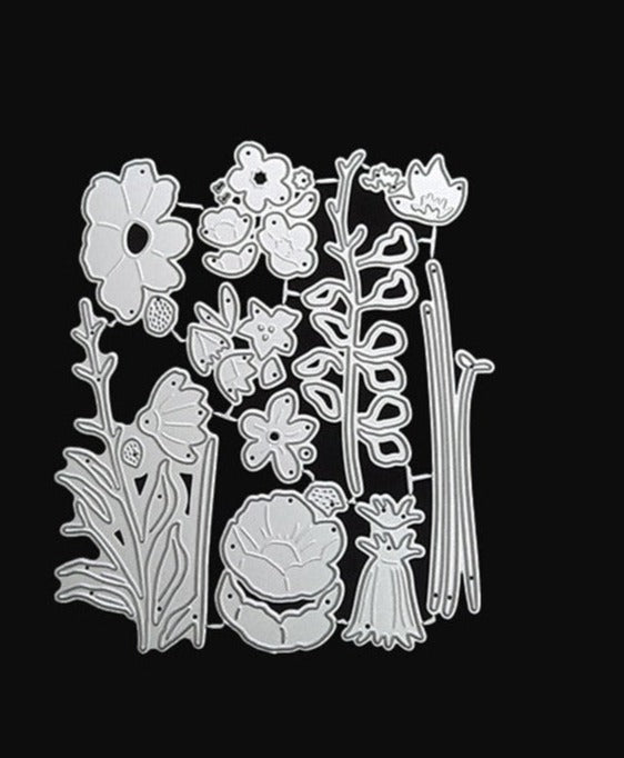 Stunning Blossoms of Spring Flowers Metal Cutting Die, 13.8 cm x 11.5 cm/5.43 in x 4.52 in