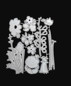 Stunning Blossoms of Spring Flowers Metal Cutting Die, 13.8 cm x 11.5 cm/5.43 in x 4.52 in