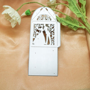 Wedding Gift Box Metal Cutting Die, 7.6 cm x 18 cm/2.99 in x 7.08 in