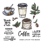 Coffee Time Transparent Stamps, Stamp and Die Set (please order items separately)