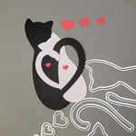 Kitties in Love Metal Cutting Die, 10 cm x 9.1 cm/3.93 in x 3.58 in