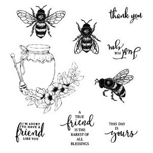 Busy Bees of Friendship Transparent Stamps/Stamp and Cutting Die Set, (please order items separately)