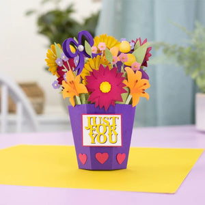 Pot of Beautiful Flowers Metal Cutting Die, (please order items separately)